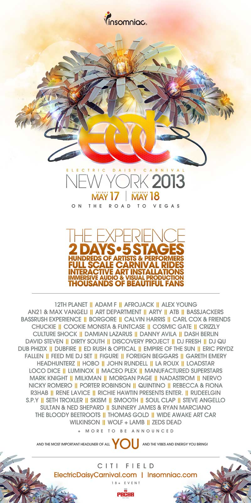 Electric Daisy Carnival New York 2013 Lineup Announced