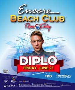 Diplo Encore Beach Club June 21 EDC Week