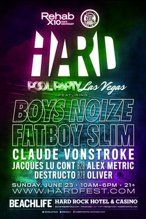 Hard Pool Party Lineup Announced for June 23