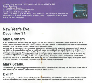 NYE 2001 Max Graham System Soundbar back 2