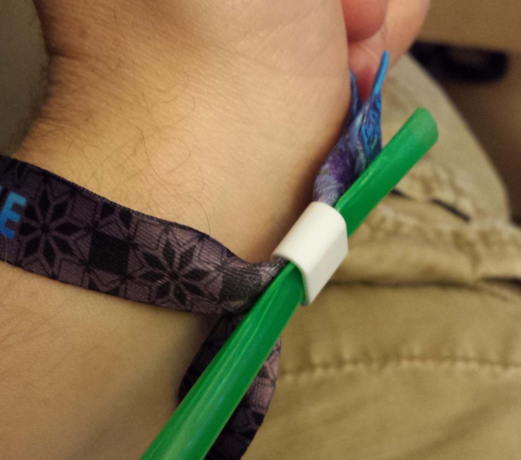 Wristband straw